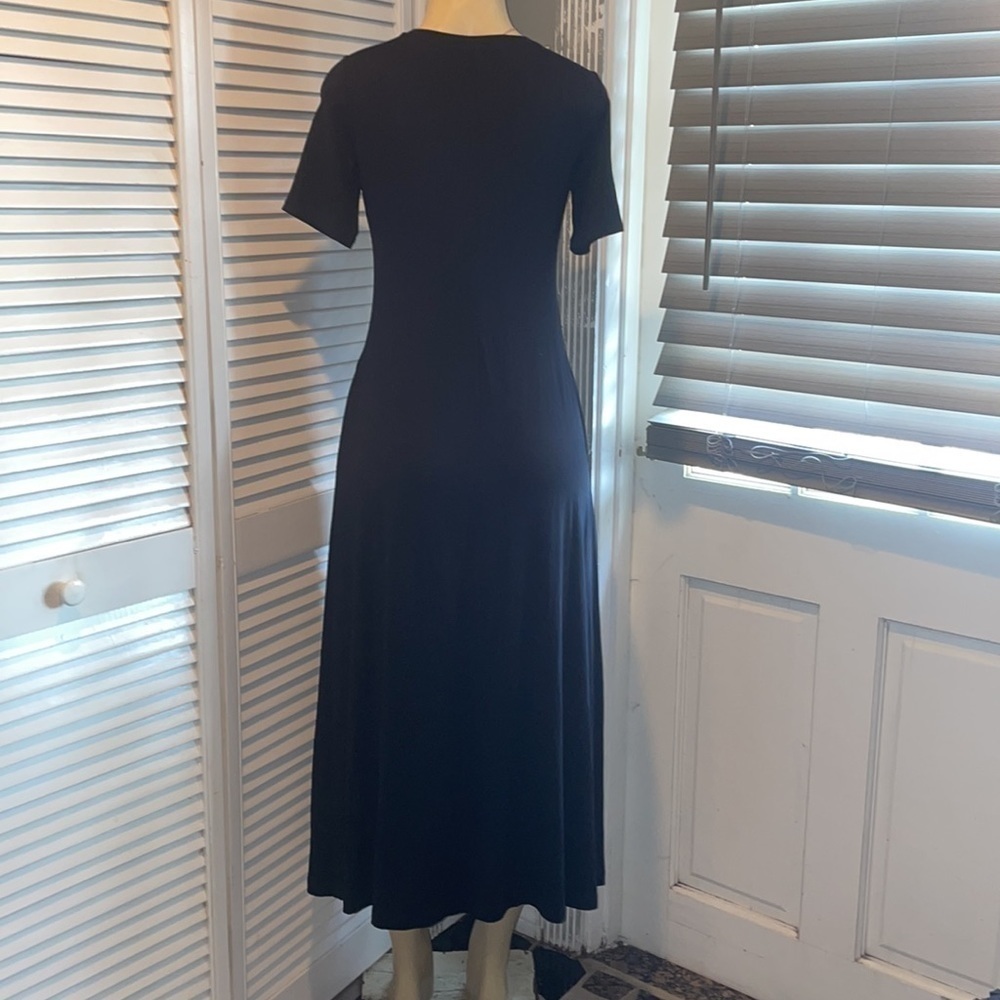 Eileen Fisher-
Jersey Knit Crew Neck Short Sleeve Shift Dress - Picture 5 of 8